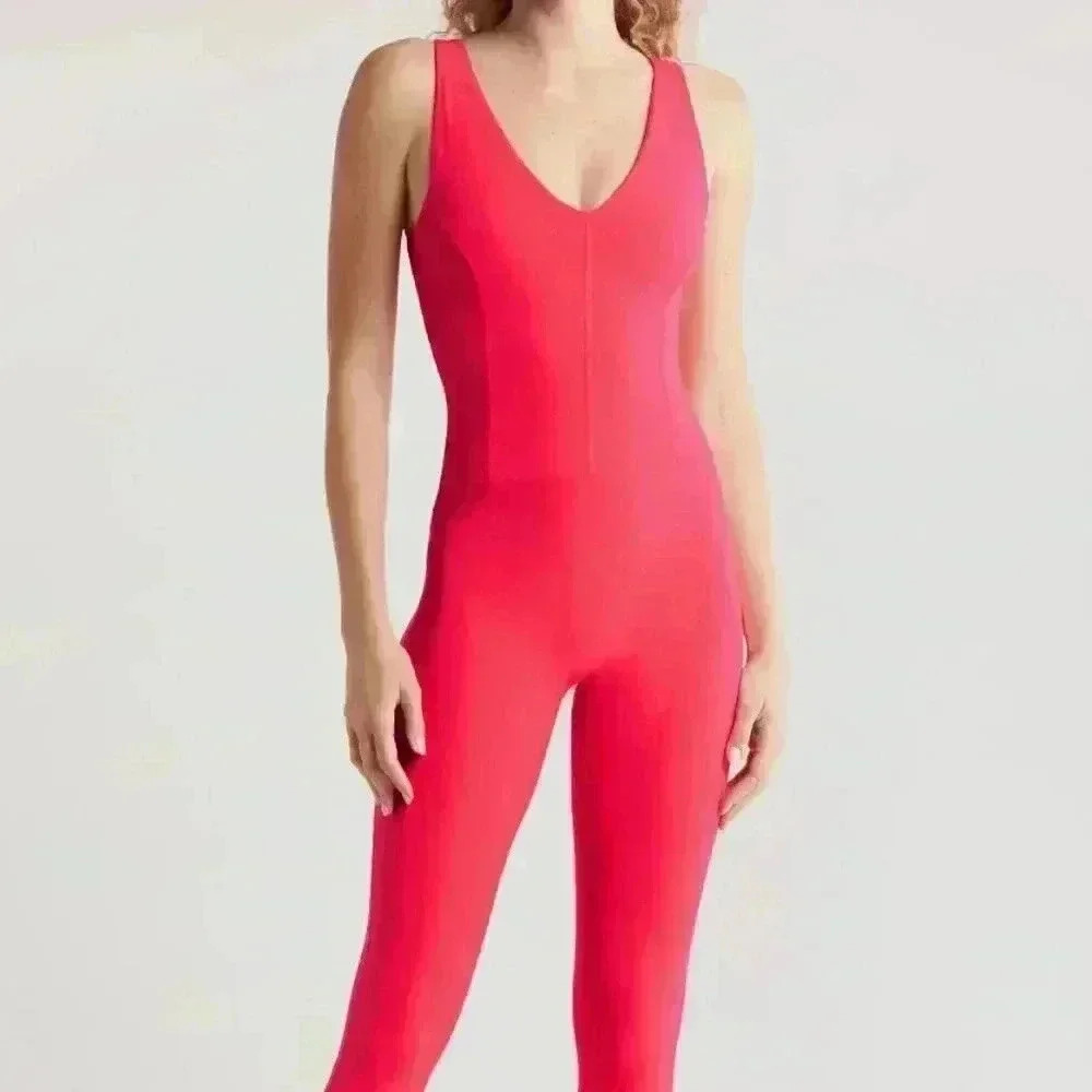 Free People Movement Never Better One-Piece Jumpsuit XSMALL in Electric Sunset‎